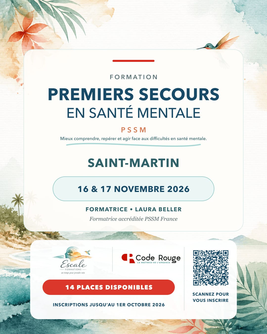 Formation PSSM à Saint-Martin les 16 et 17 novembre 2026